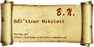 Büttner Nikolett névjegykártya