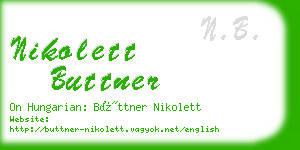 nikolett buttner business card